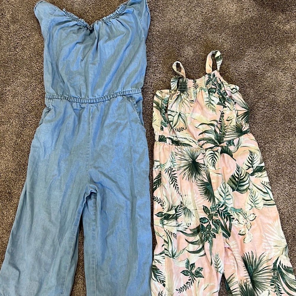 Girls size 6 jumpsuits- cat and Jack and old navy
